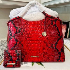 Brahmin Lipstick ELAINE and Jane Wallet